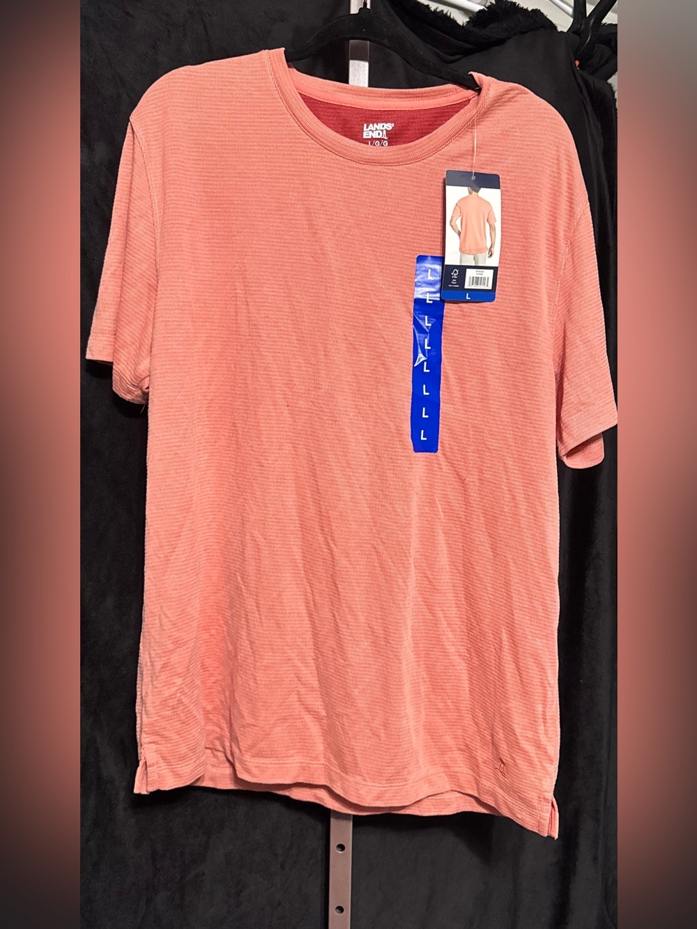 Lands' End Men's Textured Short Sleeve Tee size L NWT